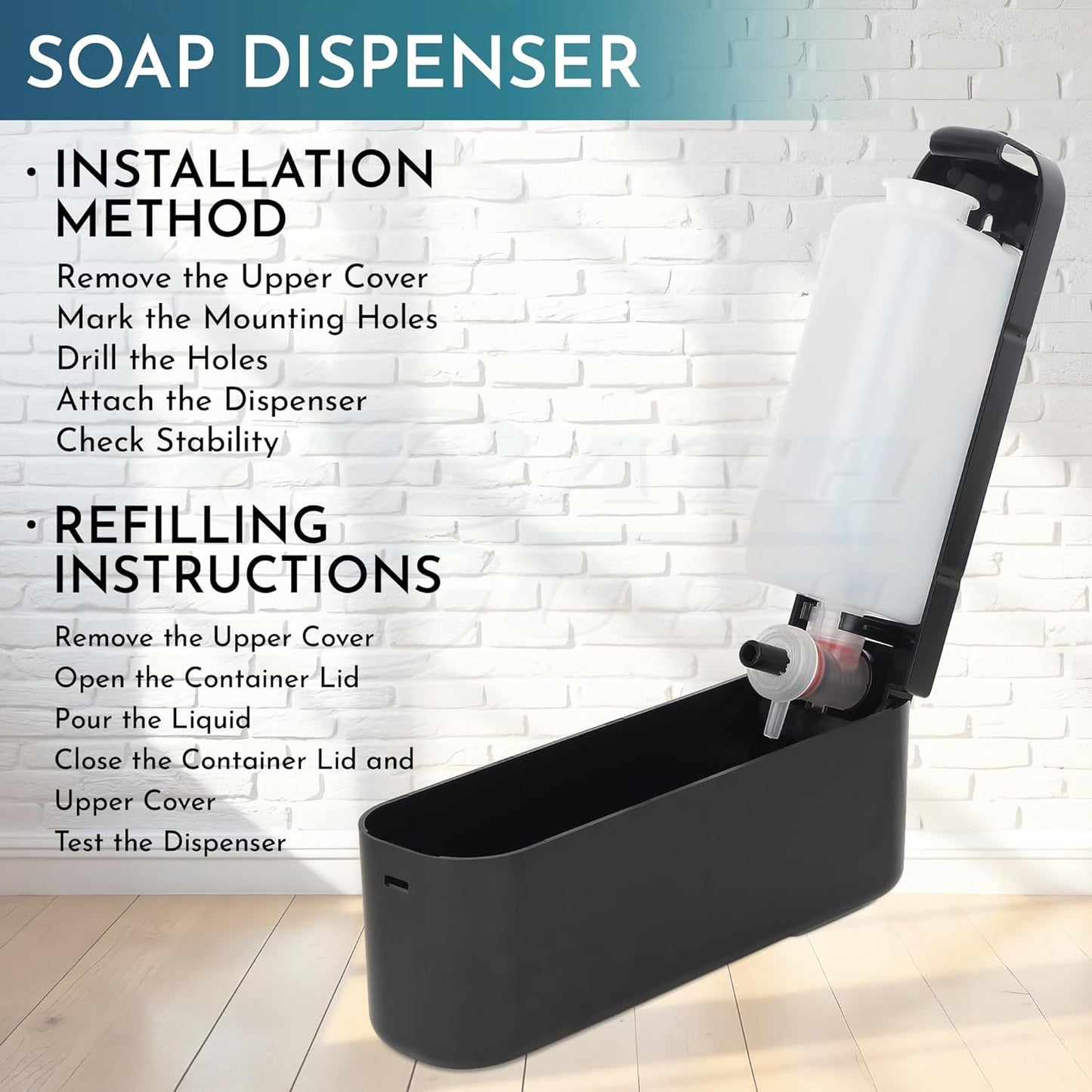 Press Wall-Mounted Dispenser Soap Manual