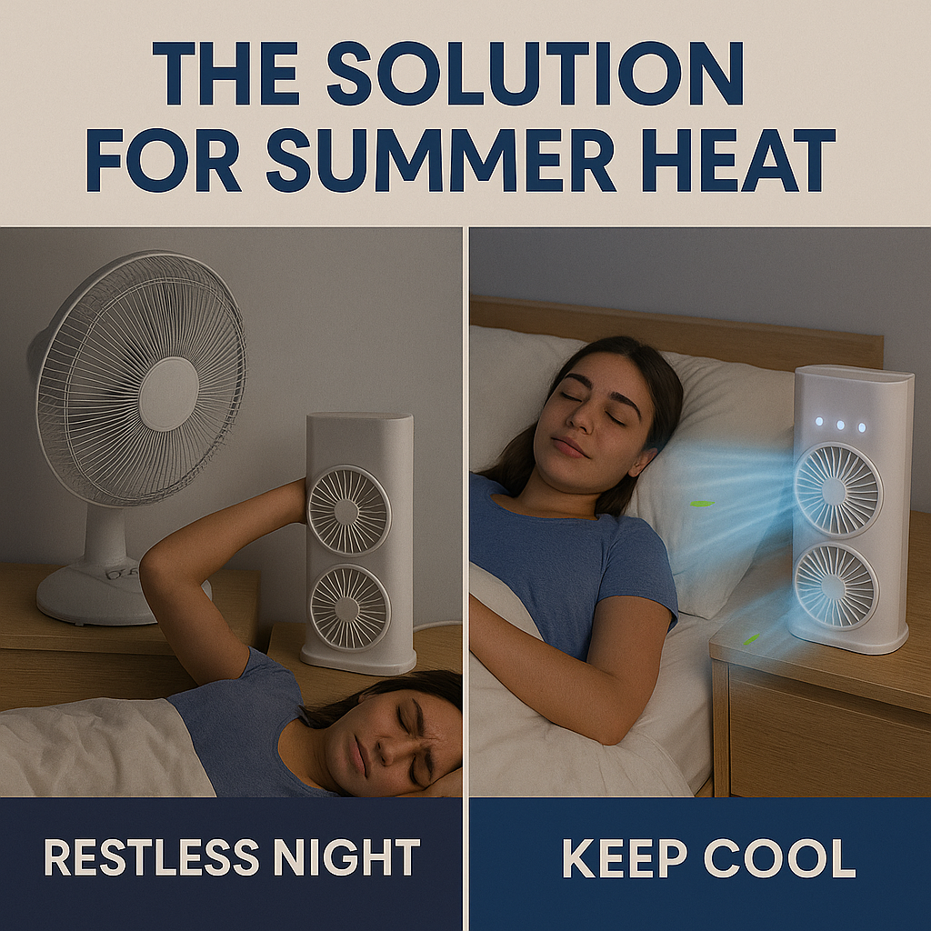 ChillCraft Tower – Portable Personal Air Cooler with Ice Mist & Rechargeable Battery. Perfect for Indian Summers