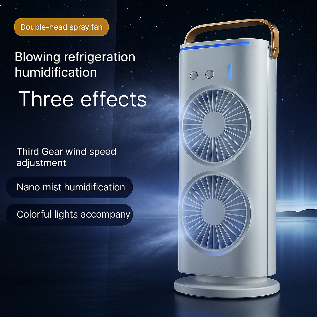 ChillCraft Tower – Portable Personal Air Cooler with Ice Mist & Rechargeable Battery. Perfect for Indian Summers